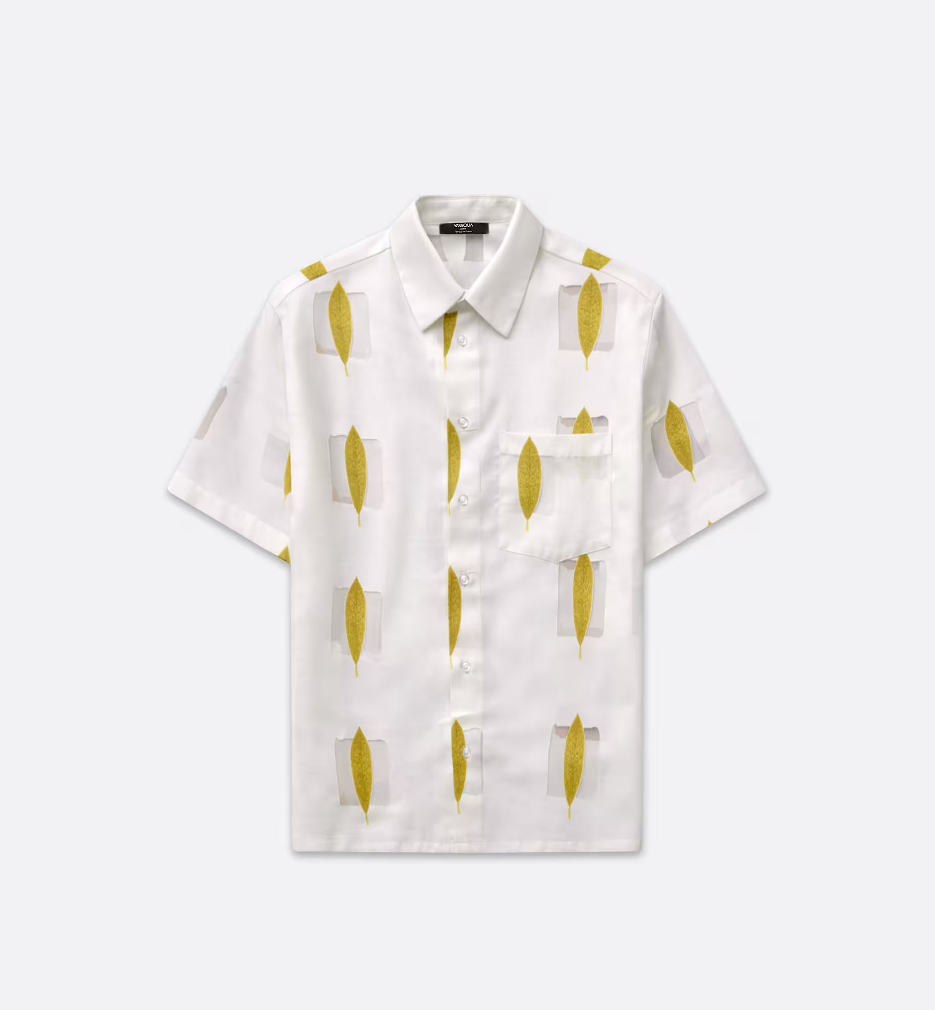 SHORT-SLEEVED LINEN DEVORÉ SHIRT