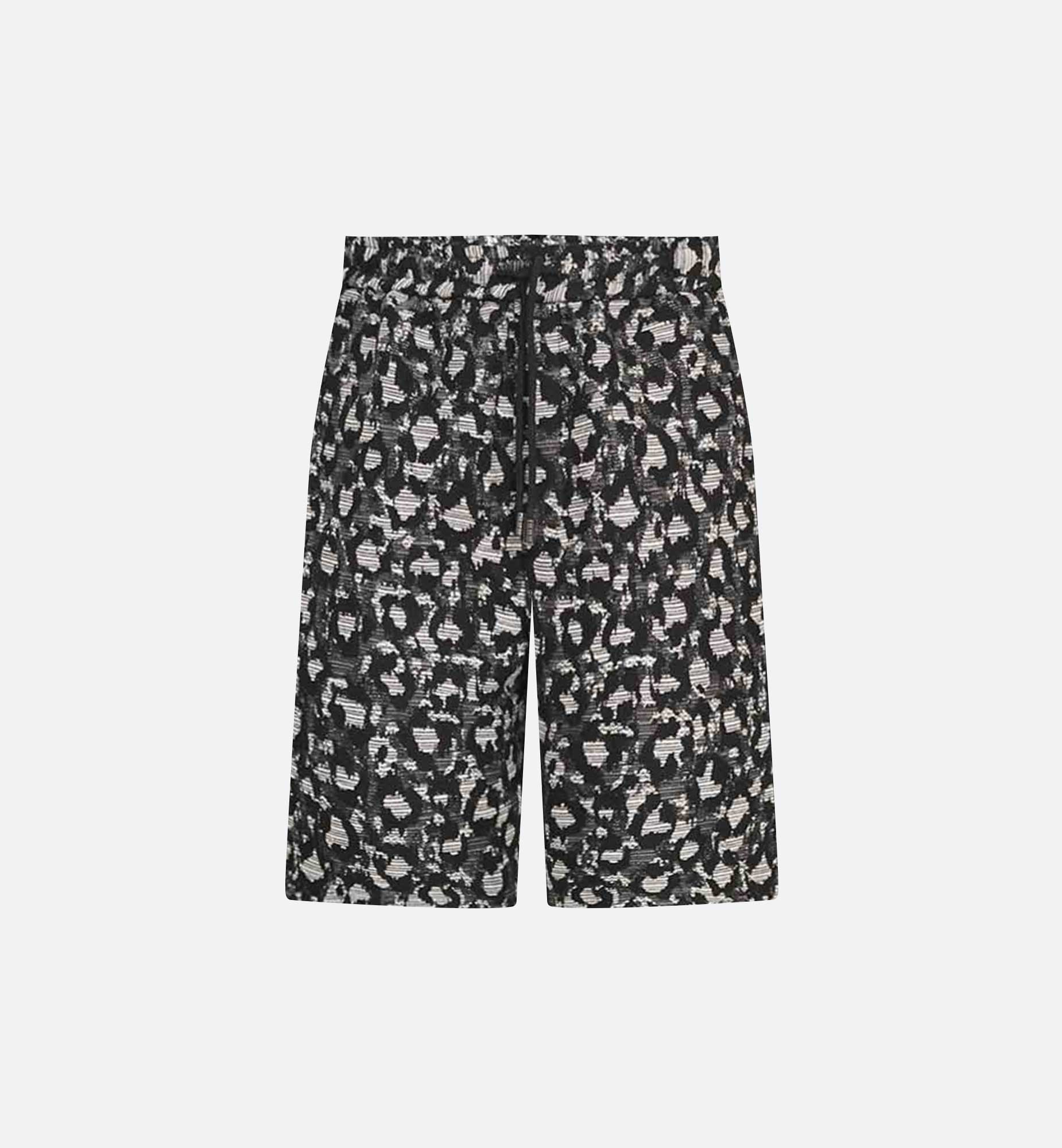 SHORTS EN JACQUARD IMPRIMÉ LEOPARD