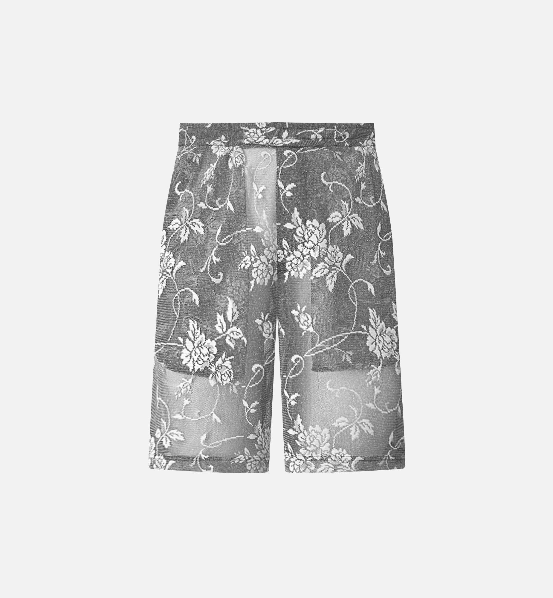 BERMUDA TRANSPARENT EN MAILLE ARGENTÉ