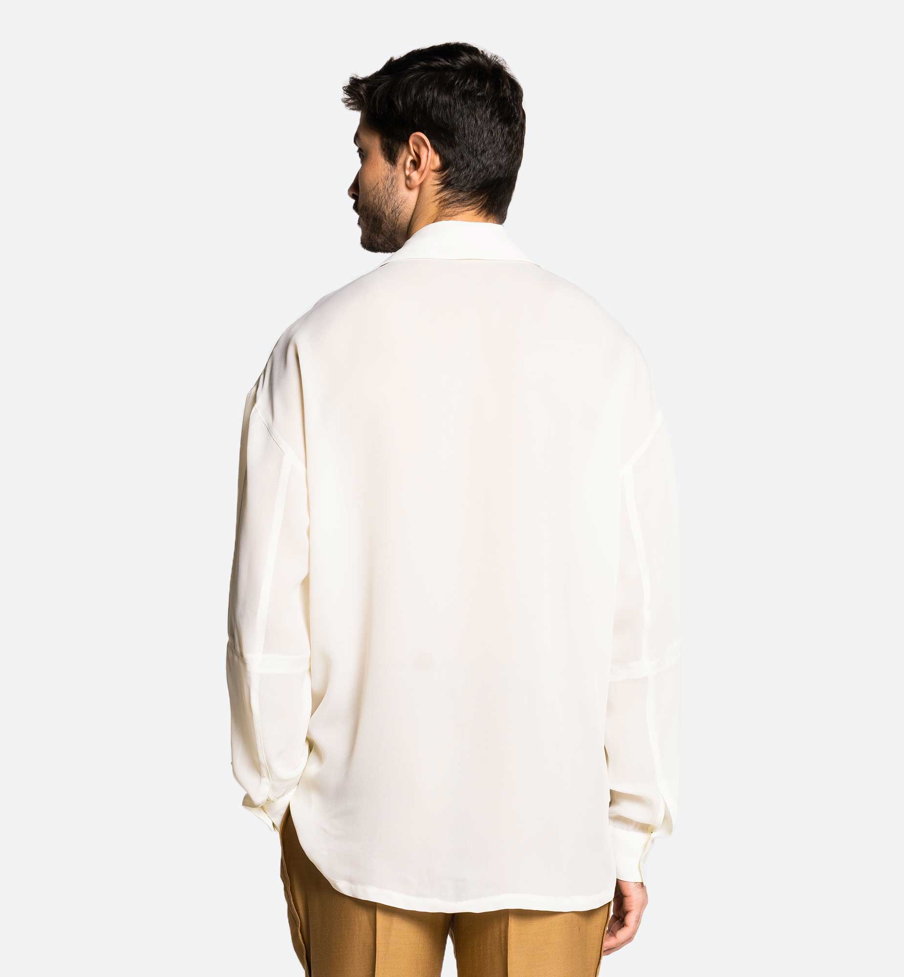 CHEMISE À MANCHE LONGUE OVERSIZE EN MOUSSELINE