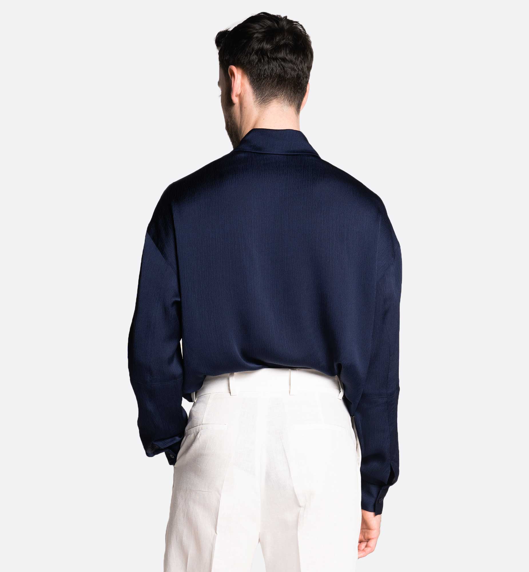 CHEMISE À MANCHE LONGUE OVERSIZE EN SOIE