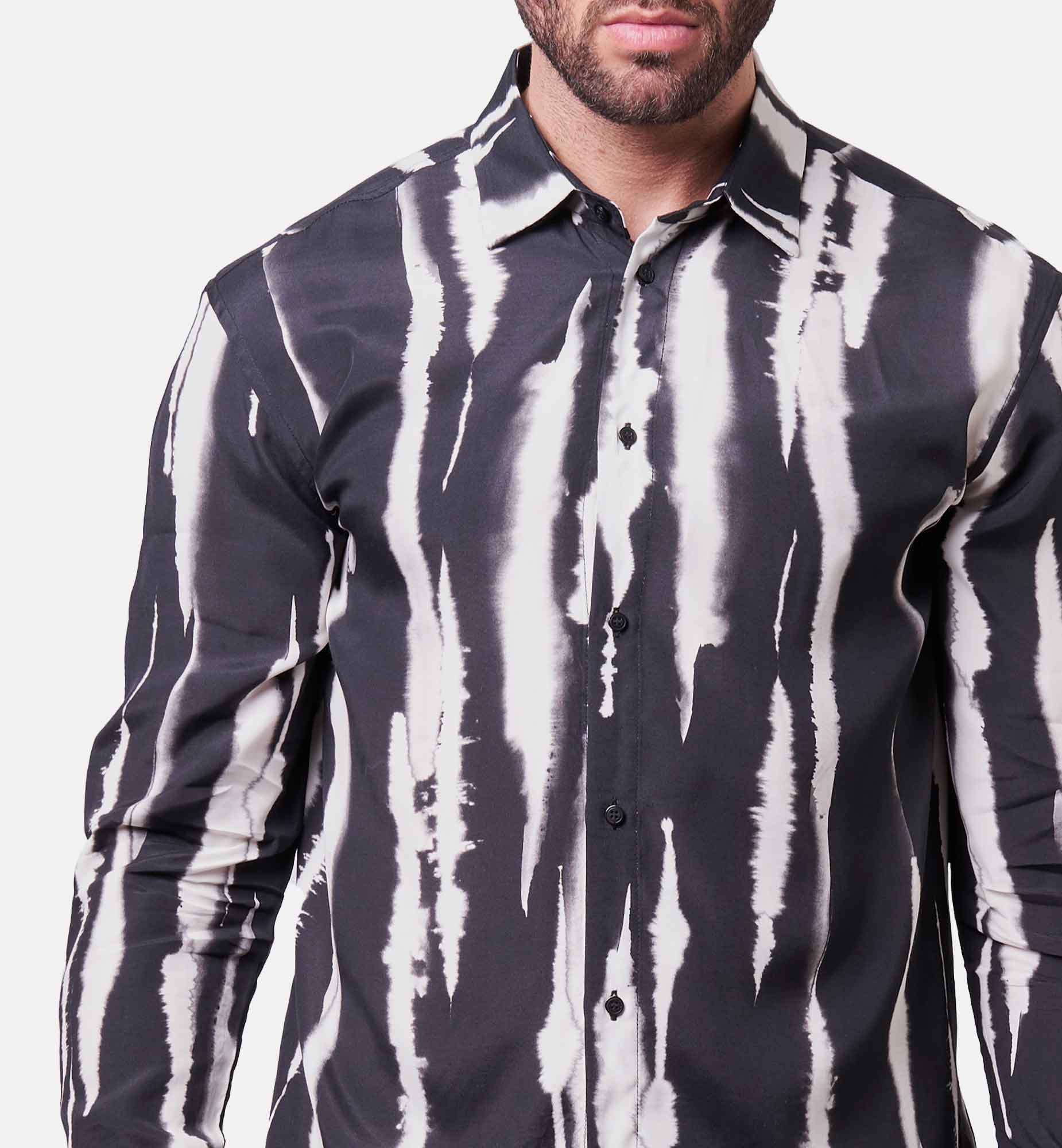 CHEMISE EN VISCOSE IMPRIMÉE VERTICAL CITY