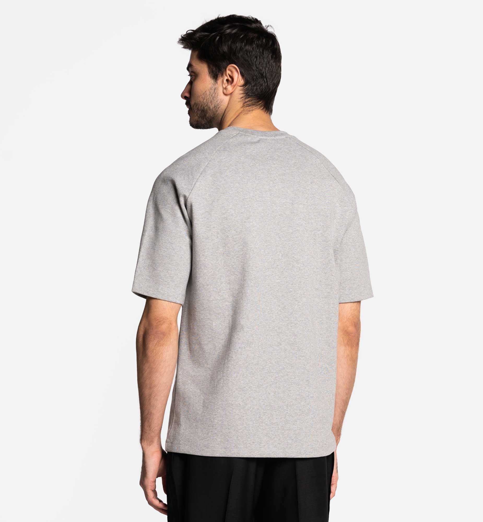 HERITAGE ICON RELAXED FIT T-SHIRT IN LIGHT GRAY VISCOSE