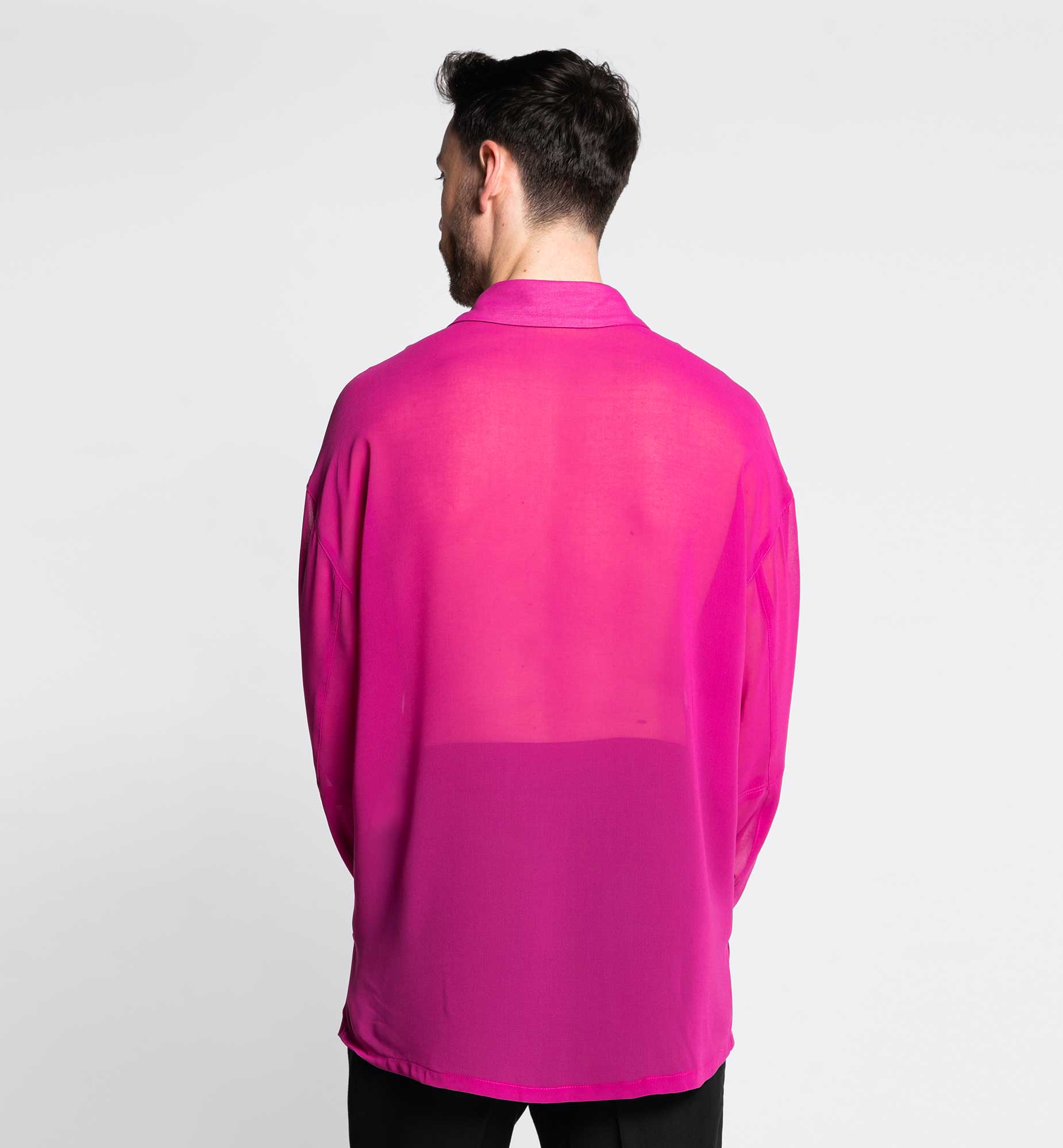CHEMISE À MANCHE LONGUE OVERSIZE EN MOUSSELINE