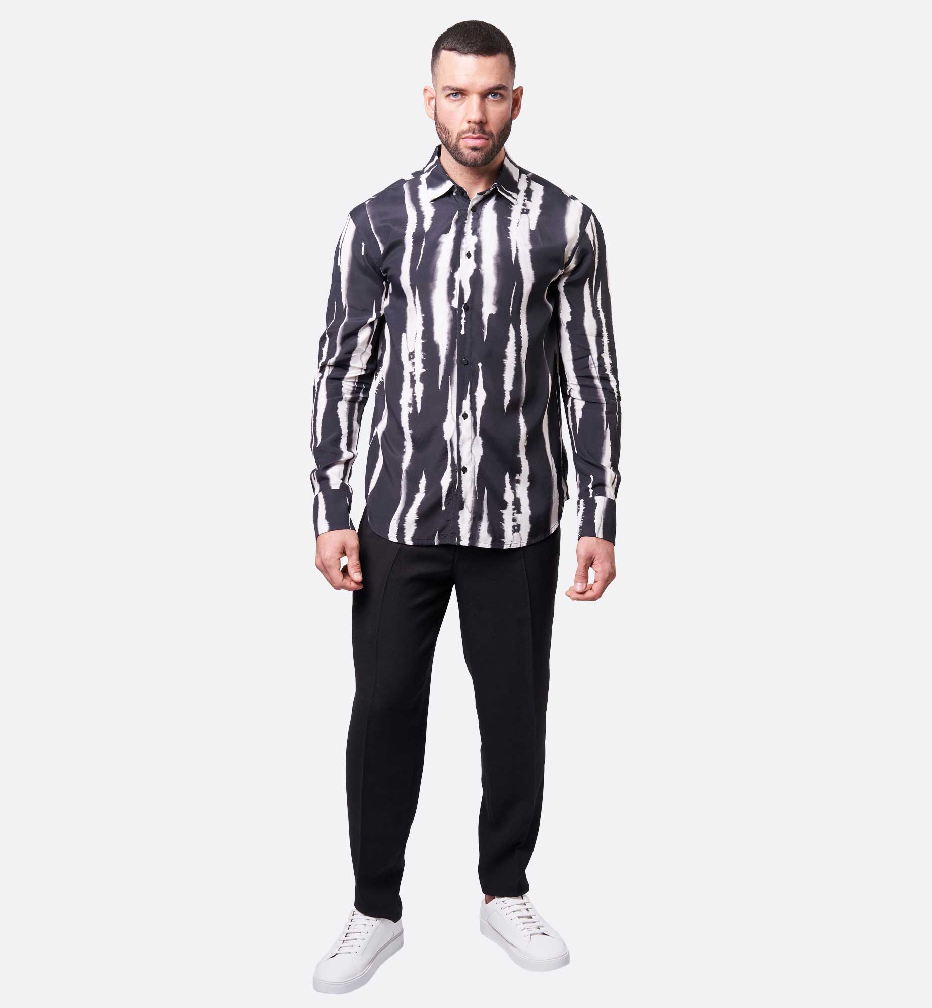 CHEMISE EN VISCOSE IMPRIMÉE VERTICAL CITY