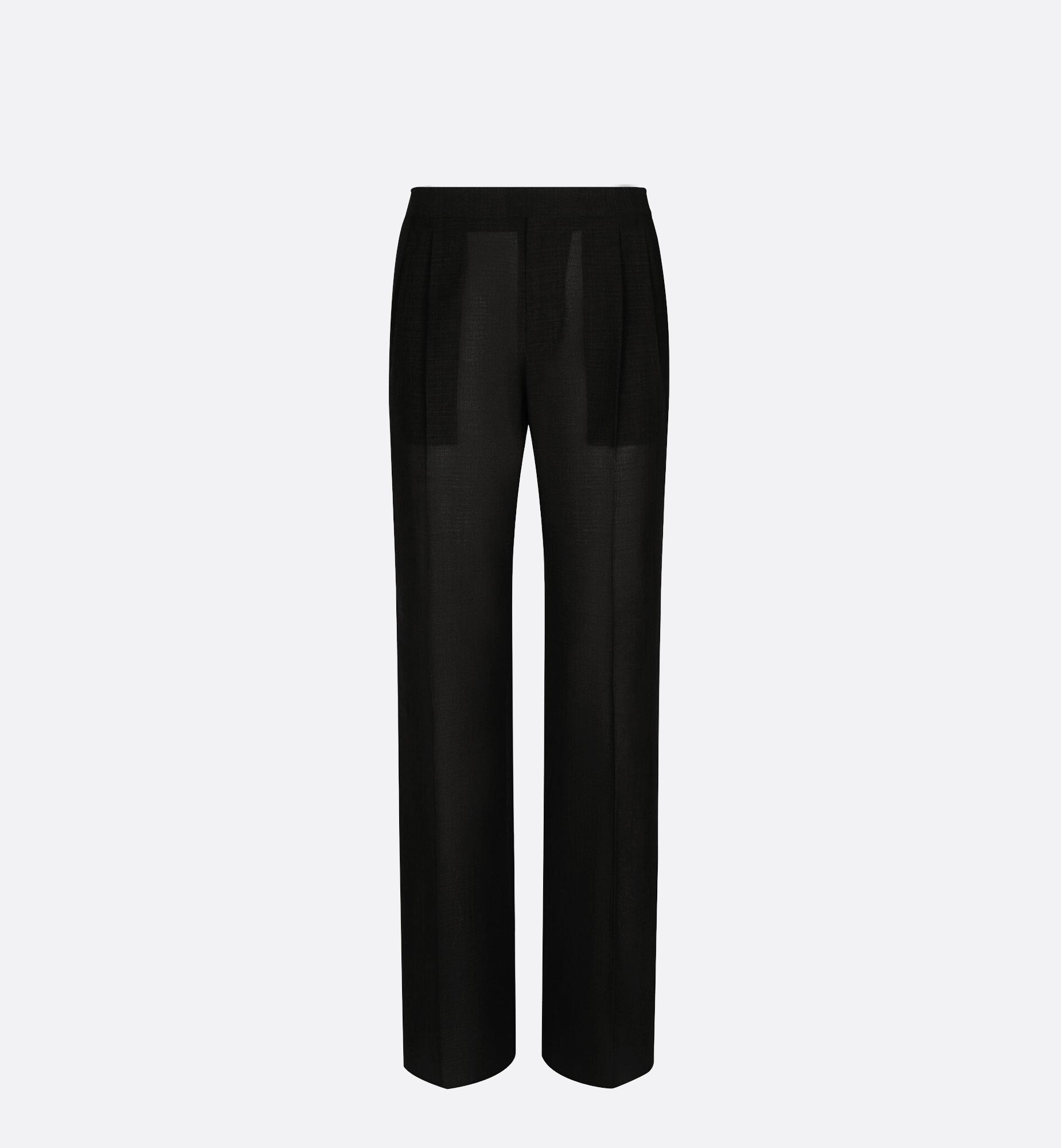PANTALON EN SOIE TRANSPARTENT CEINTURE ÉLASTIQUÉE