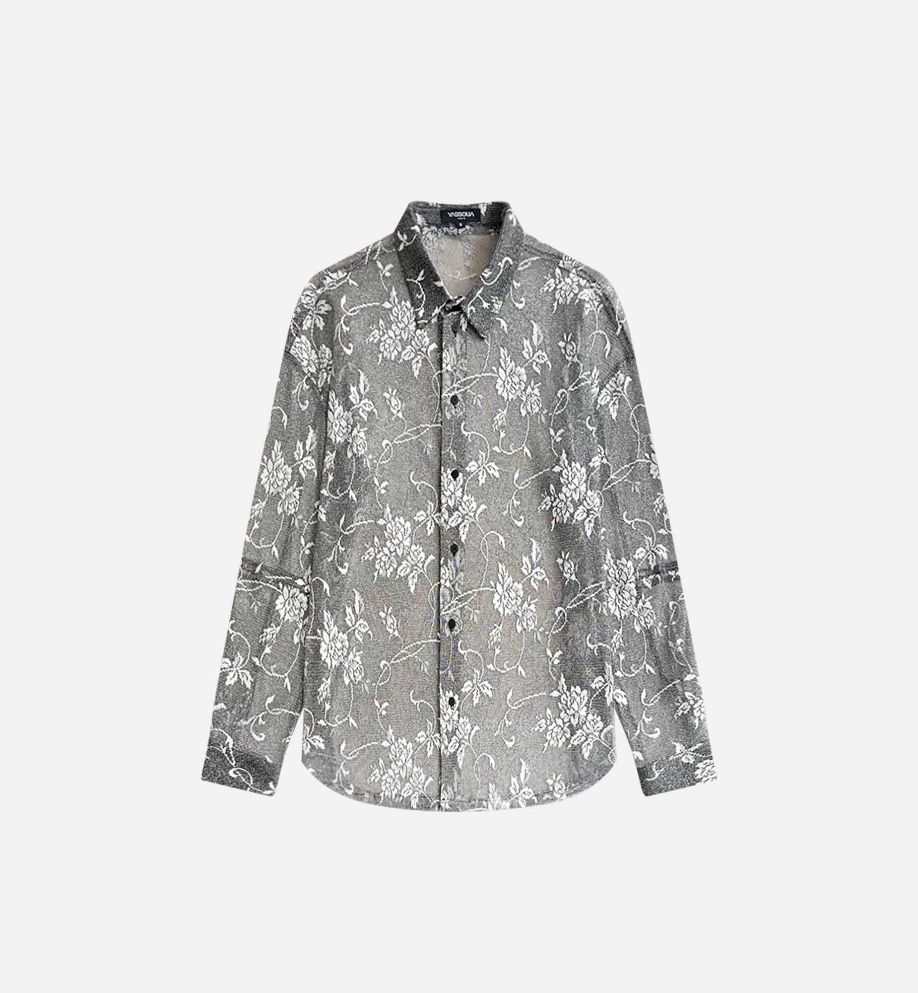 CHEMISE À MANCHE LONGUE OVERSIZE EN MAILLE BRODÉE
