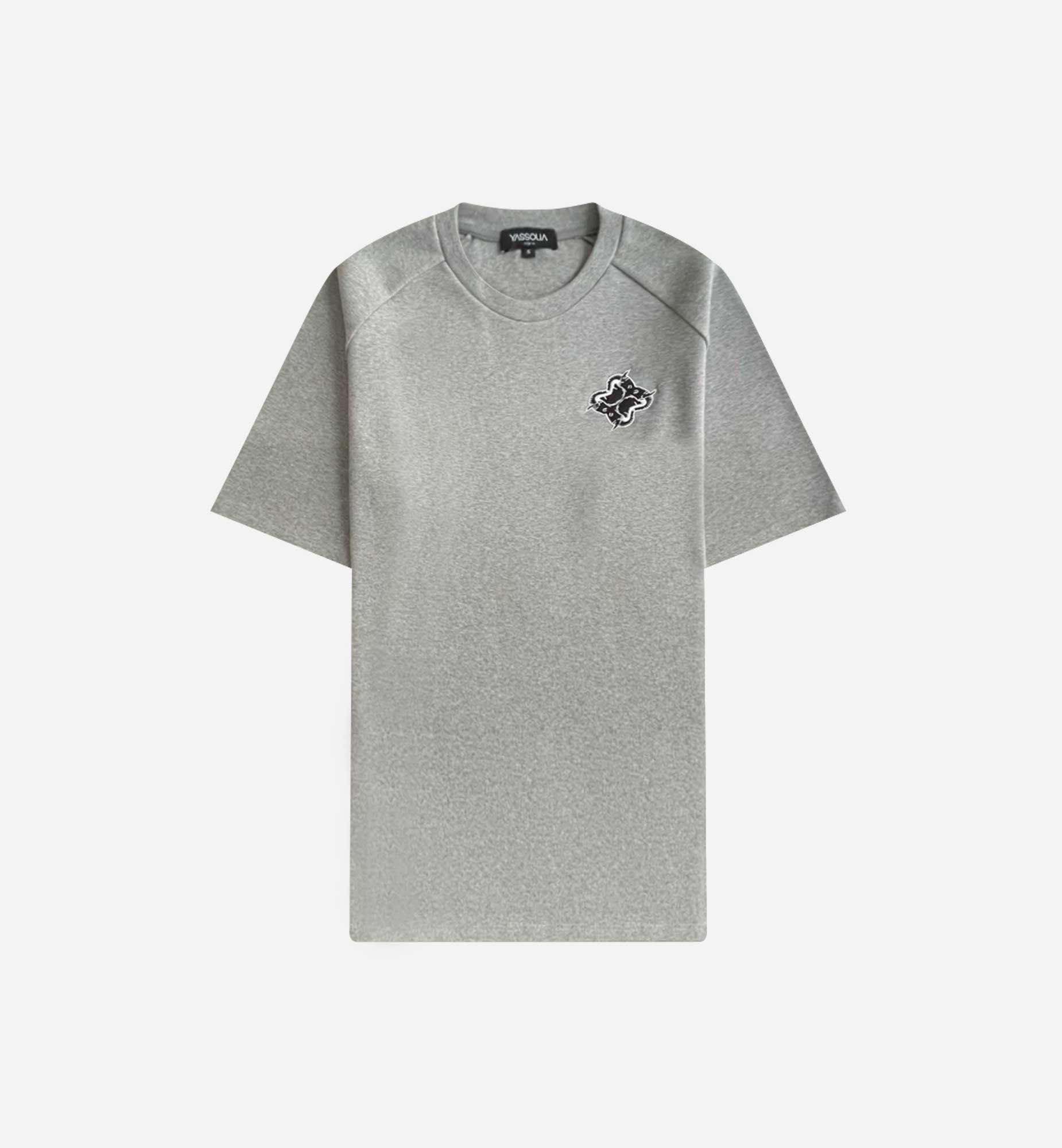 HERITAGE ICON RELAXED FIT T-SHIRT IN LIGHT GRAY VISCOSE