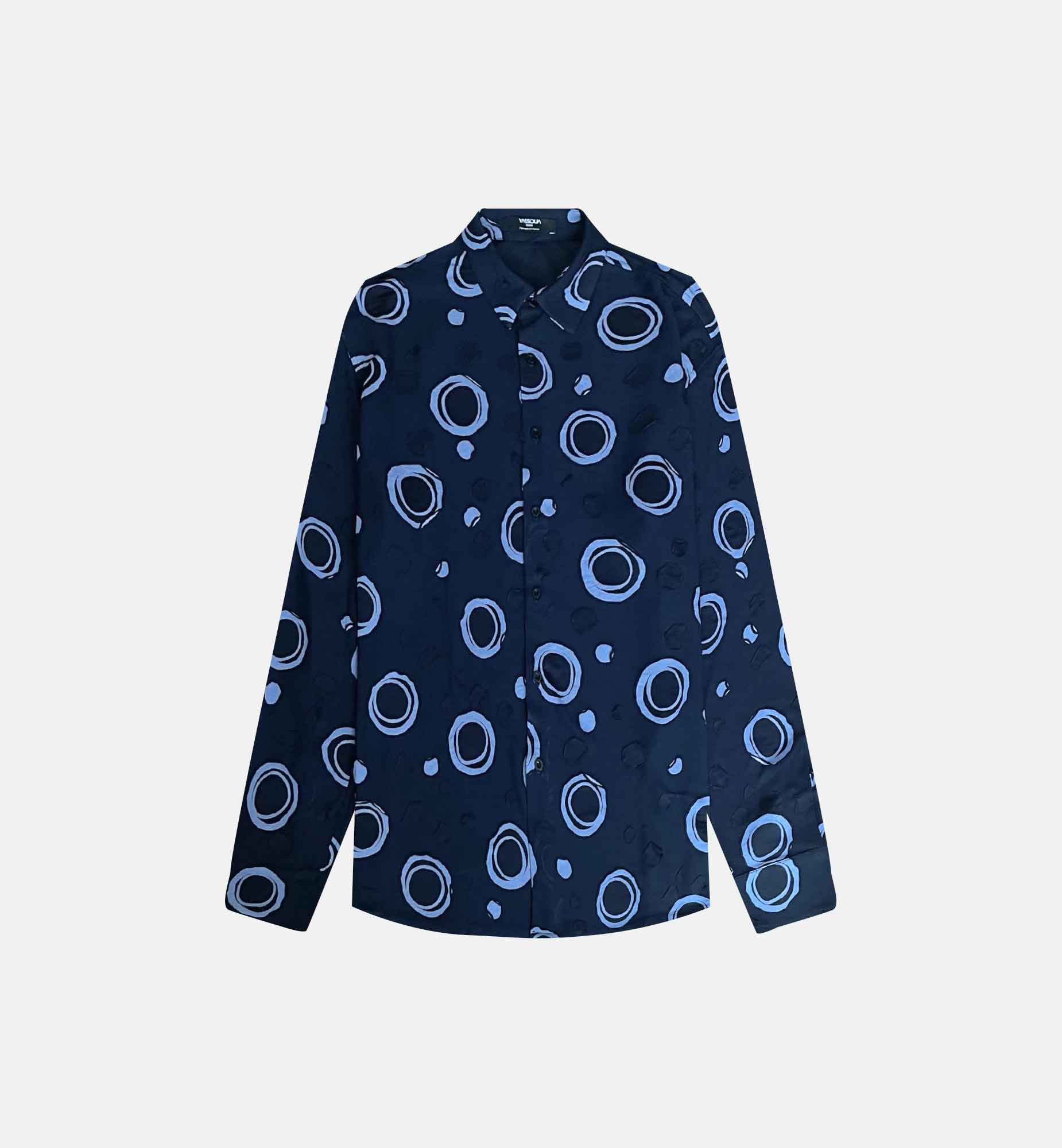 CHEMISE À MANCHE LONGUE EN VISCOSE GRAPHIQUE