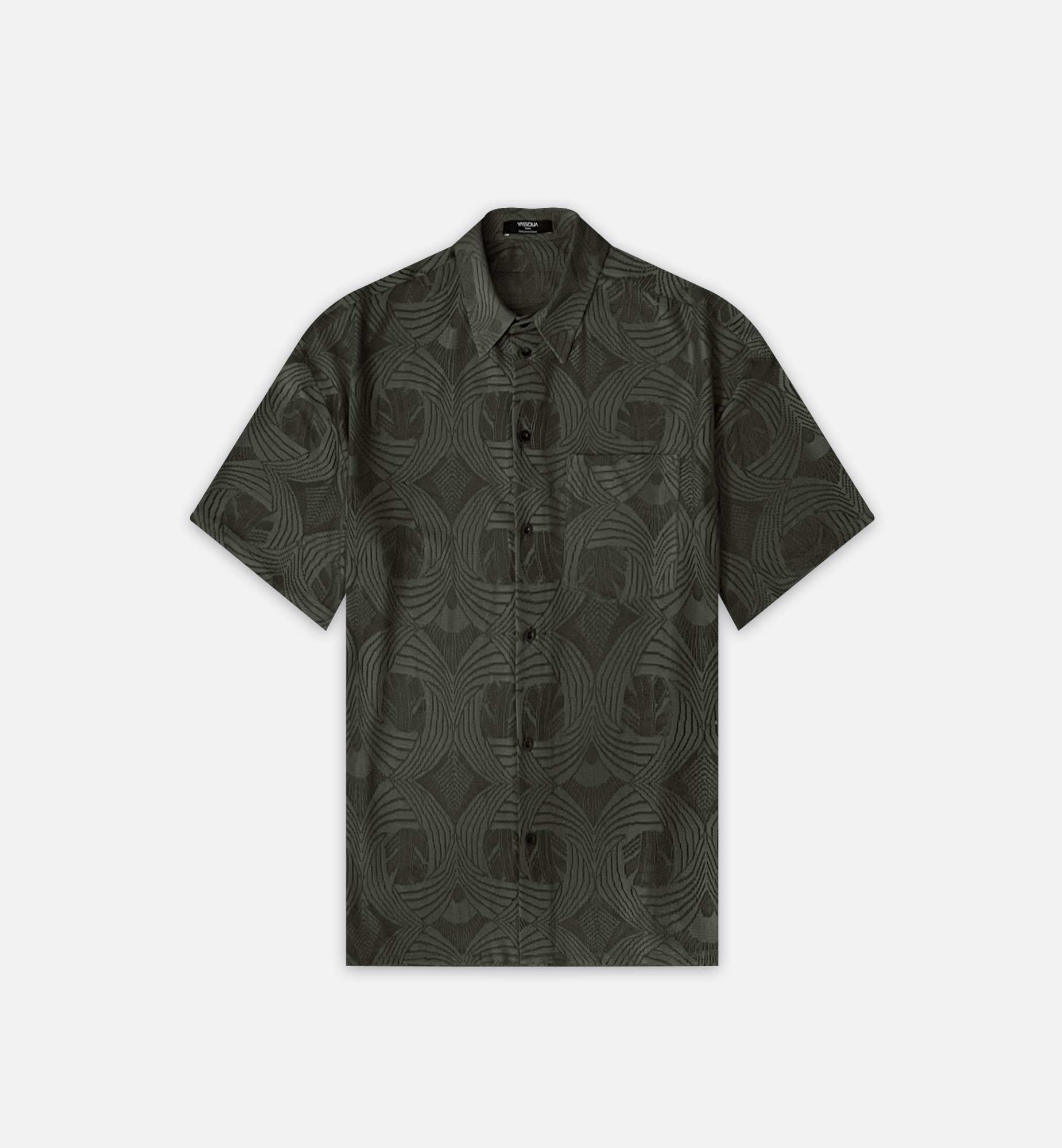 CHEMISE À MANCHES COURTES EN DENTELLE VERT