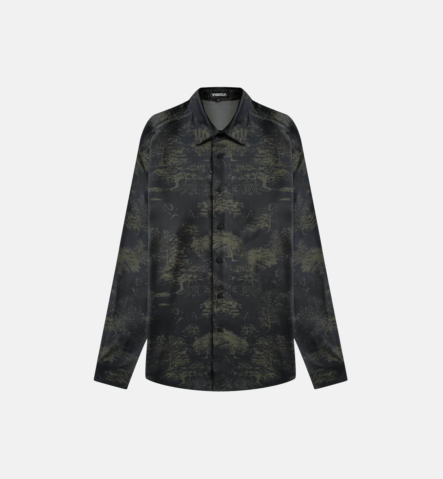 CHEMISE À MANCHE LONGUE EN SOIE IMPRIMÉ
