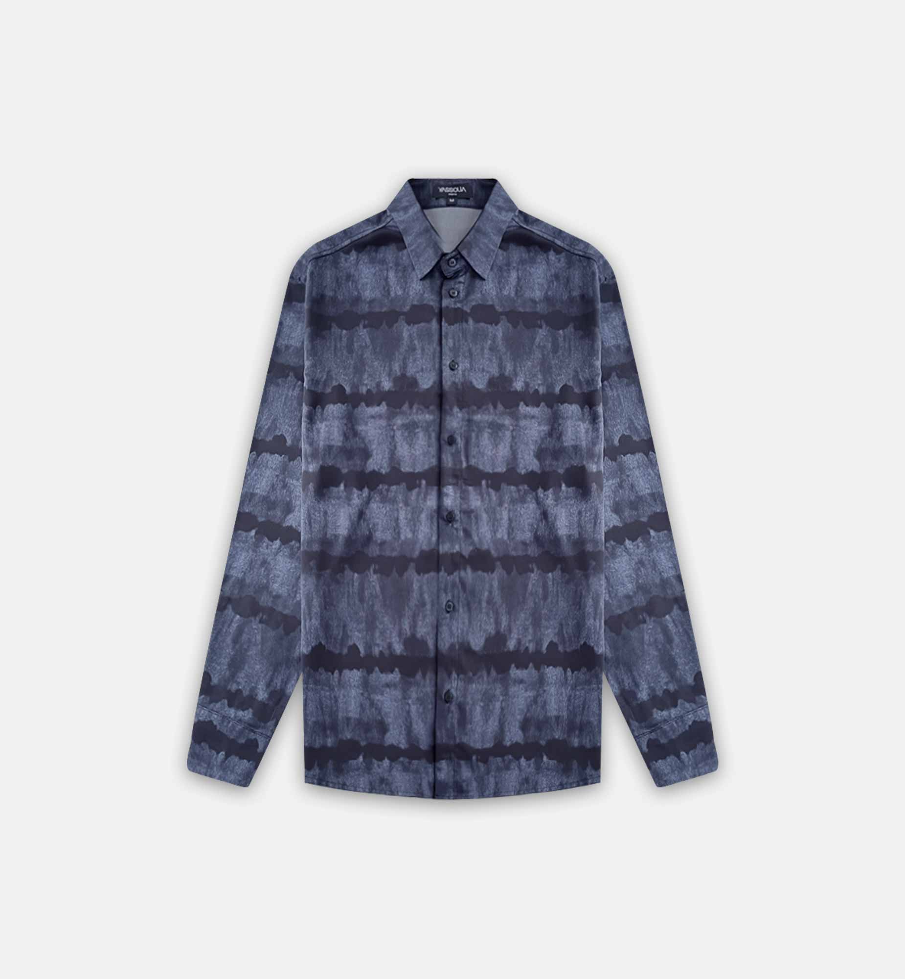 NAVY SUNSET VISCOSE SHIRT