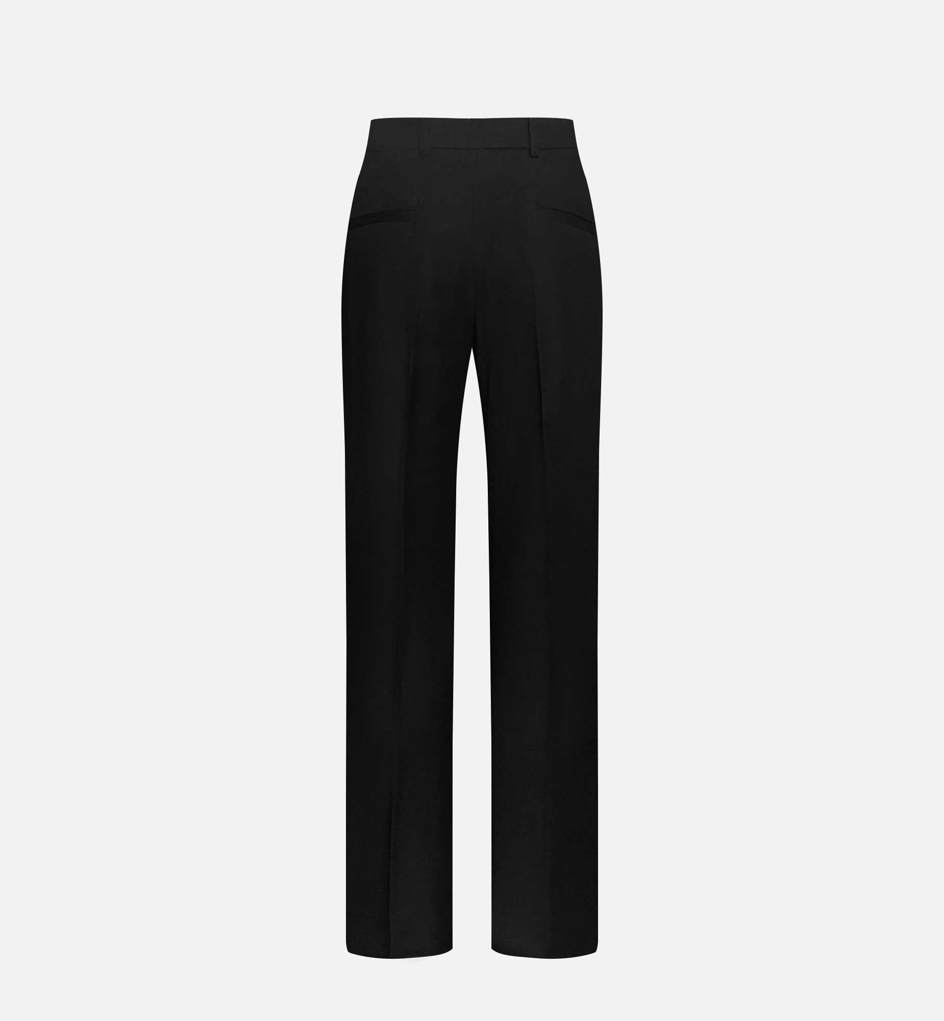 PANTALON NOIR HABILLÉ EN LAINE LÉGÈRE