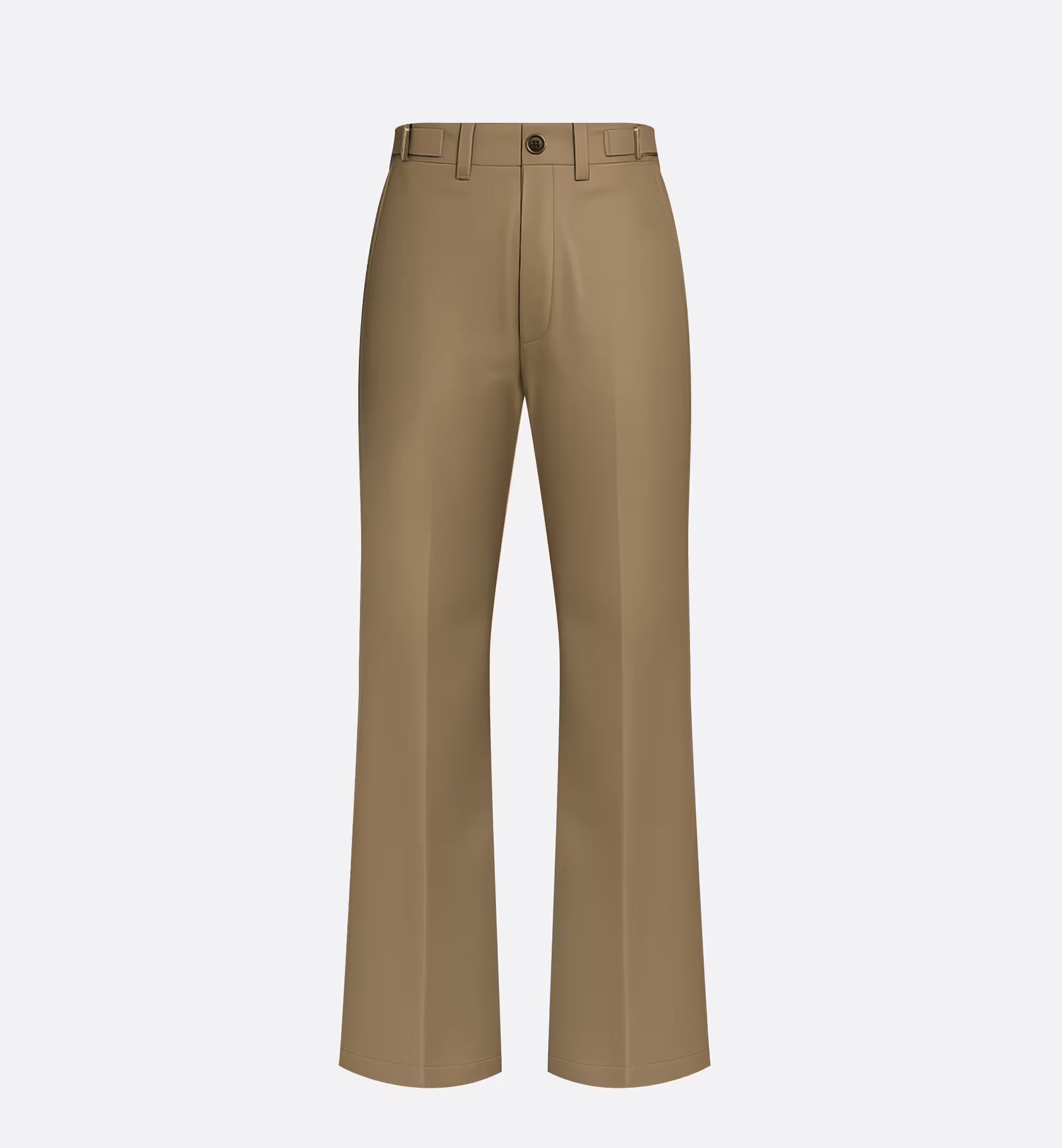 Pantalon Baboo évasé en vinyle beige