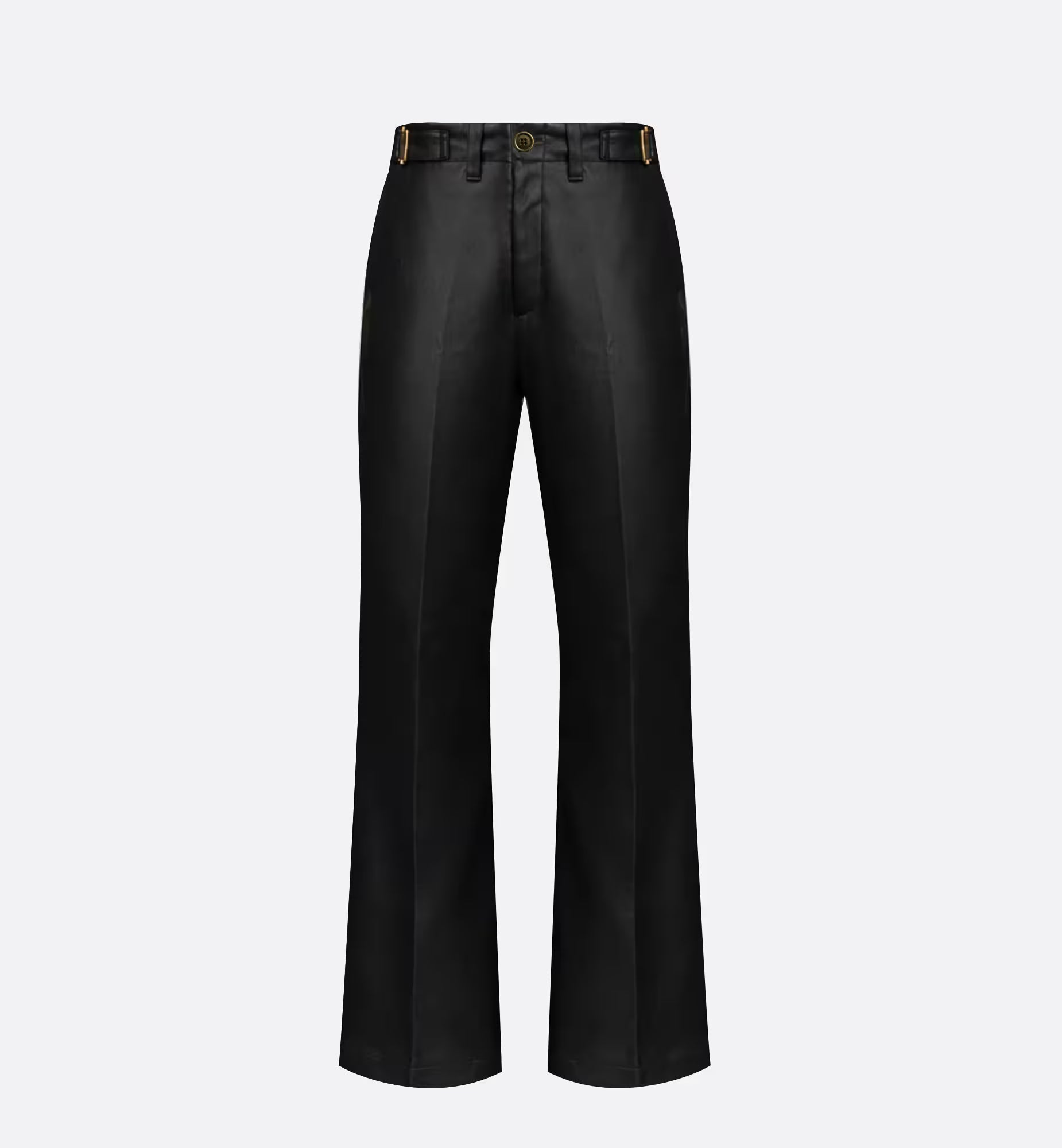 Pantalon Baboo évasé en vinyle noir