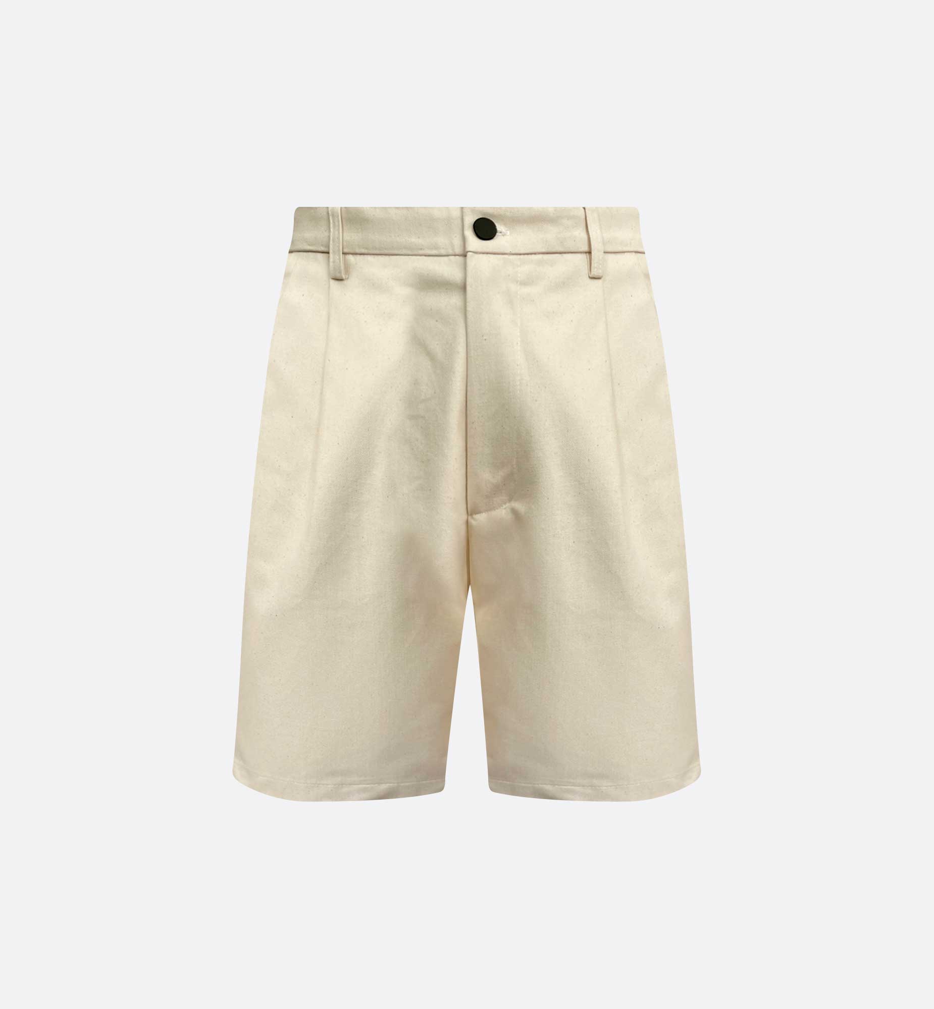 OVERSIZED BERMUDA IN BEIGE DENIM