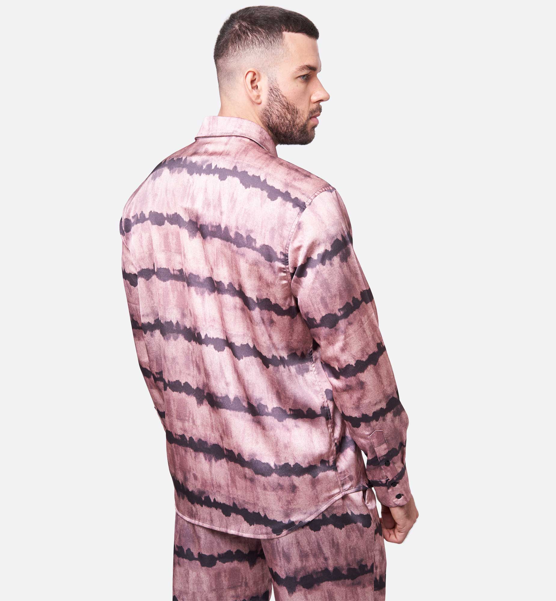PINK SUNSET PRINTED VISCOSE SHIRT