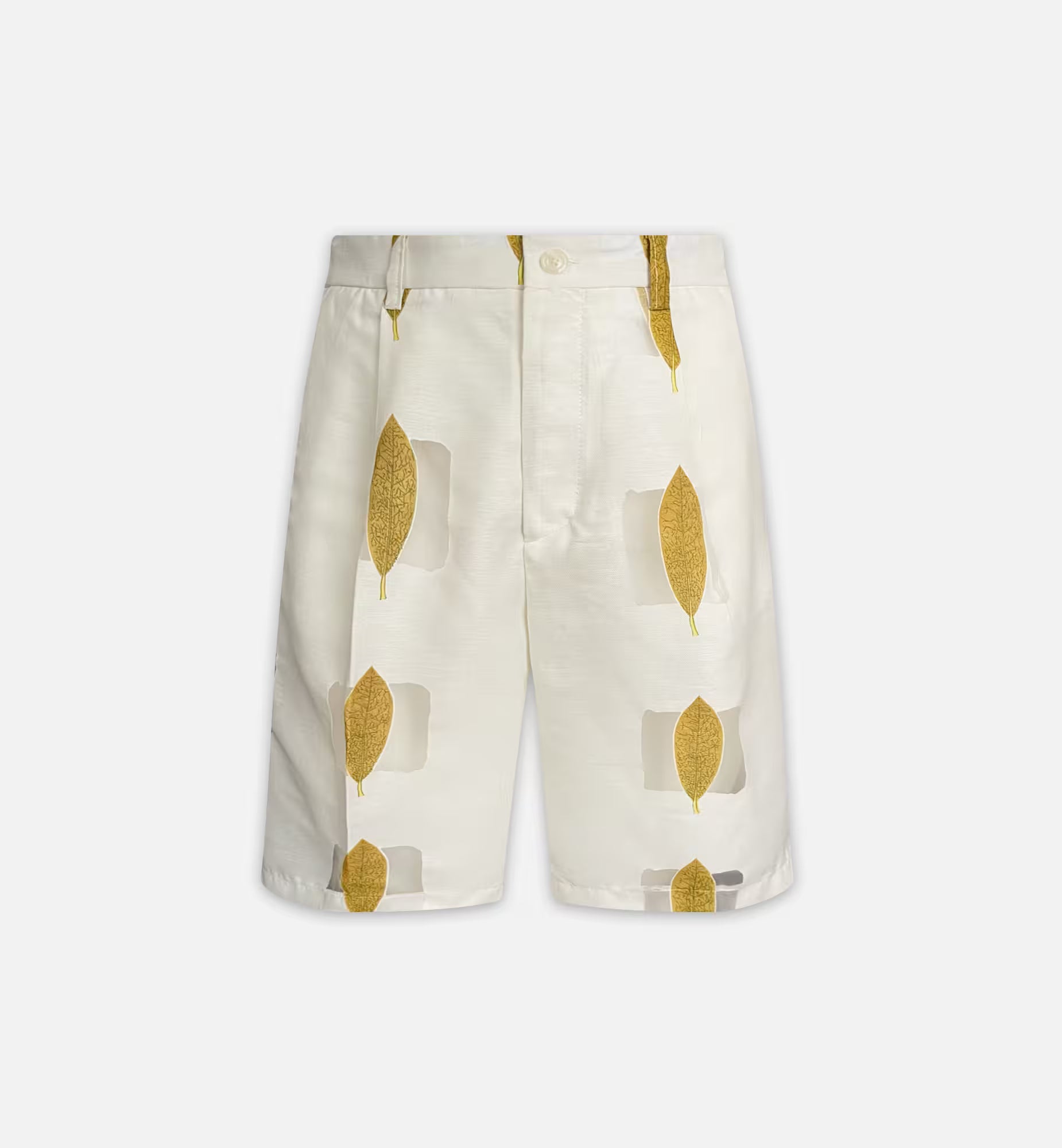 OVERSIZED LINEN DEVORED BERMUDA